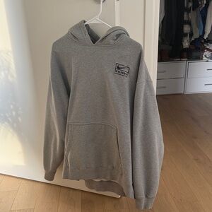 Stussy Gray Hoodie with Logo Patch